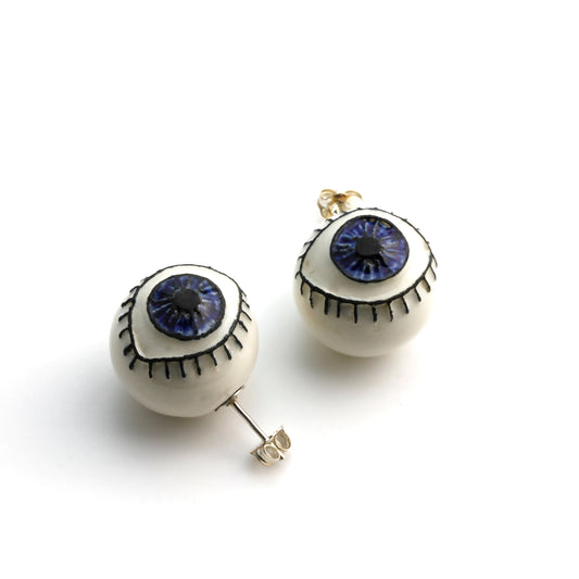 'Eyes for ears' stud earrings