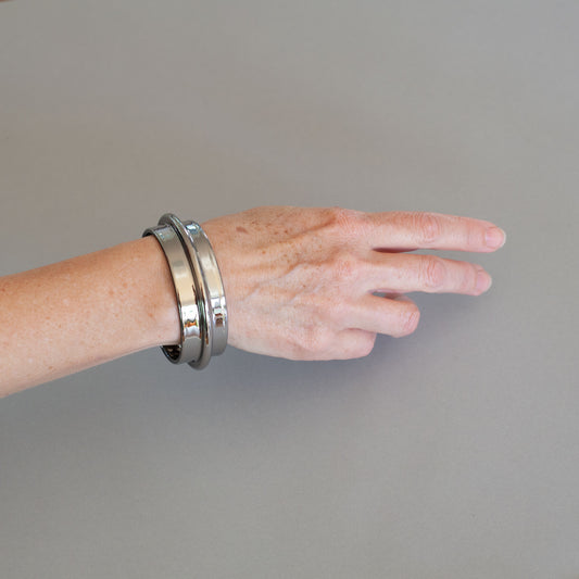 'BJM' bangle - silver