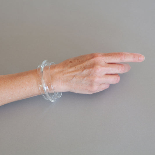 'BJM' bangle - transparent