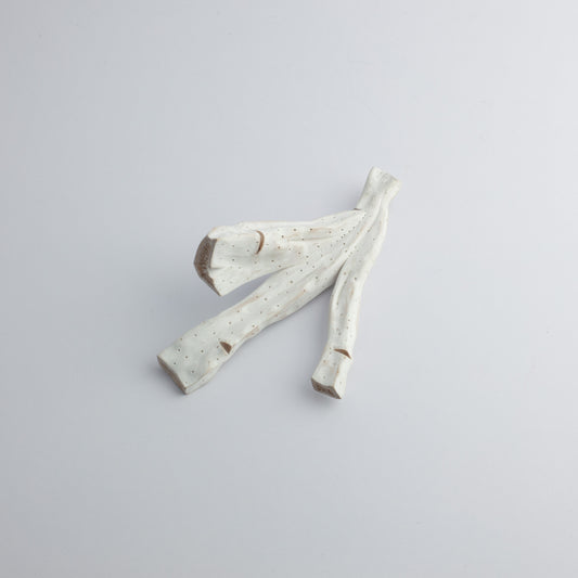 'Square cut sponge' carved brooch