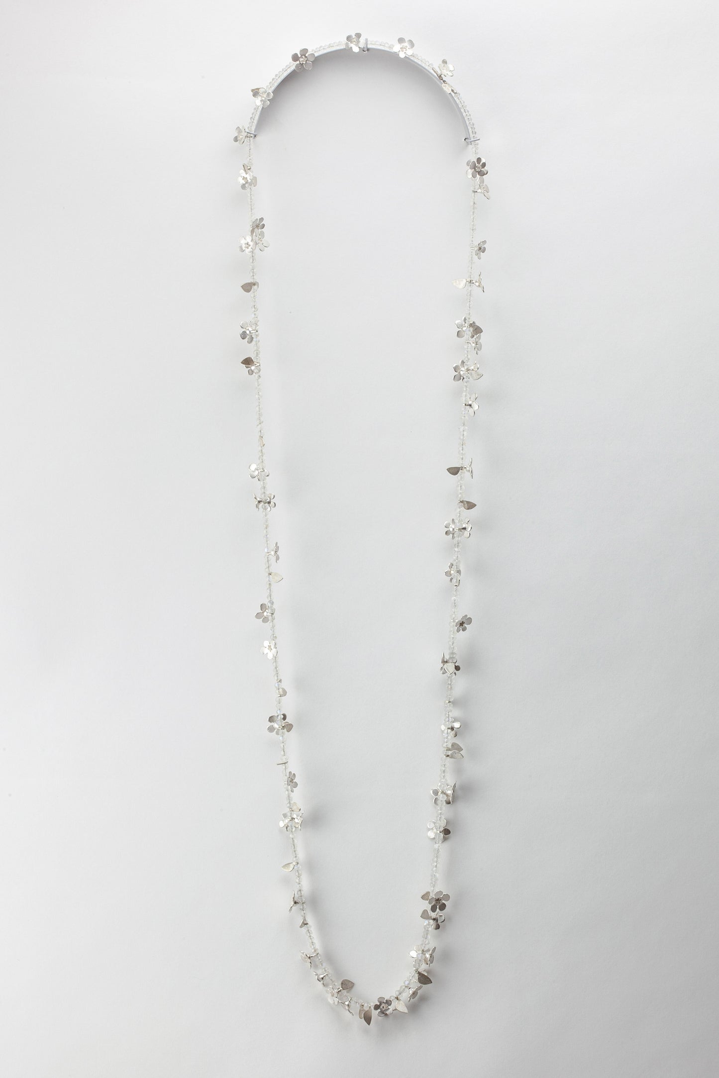 Moonstone and silver necklace