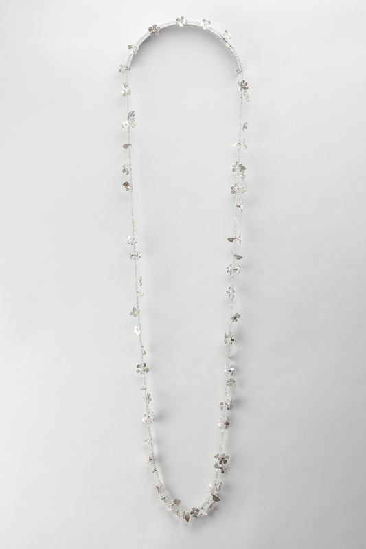 Moonstone and silver necklace