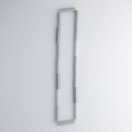 'Stolen straws' necklace - grey