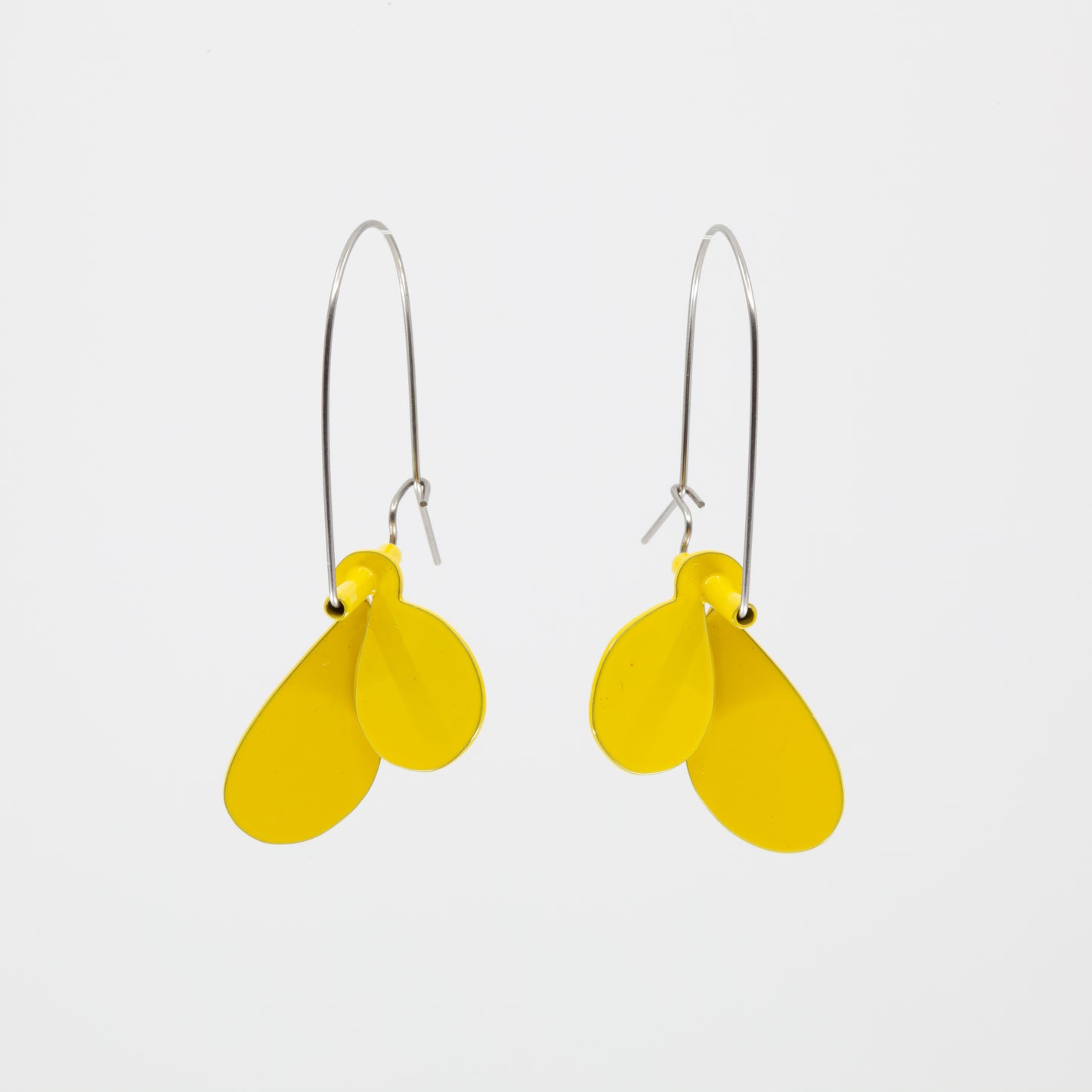 'Leaf' earrings - yellow