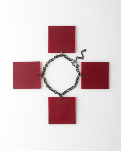 'Fervent garnet plane' bracelet