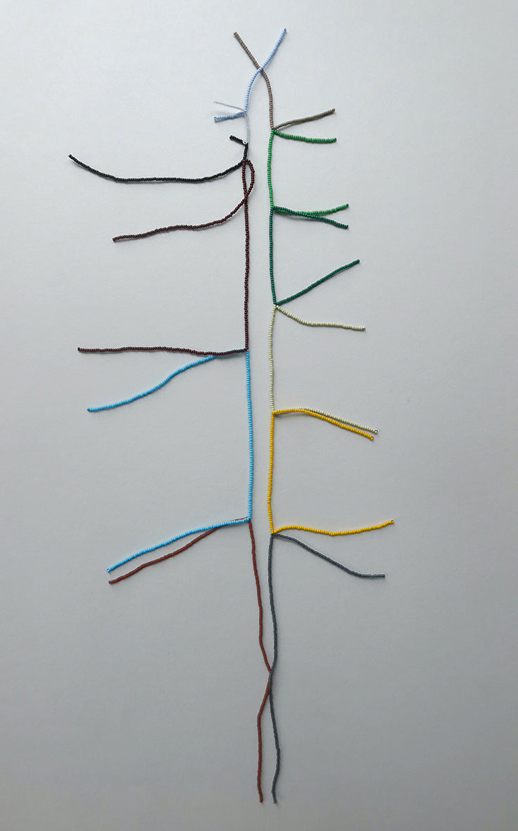 'Beads for Buildings + Bodies: Instrument no.10 Double (1-12)' necklace