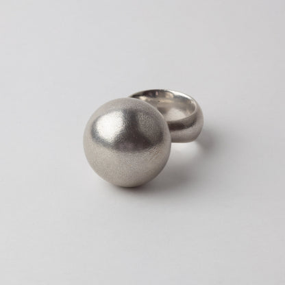 Silver ball ring