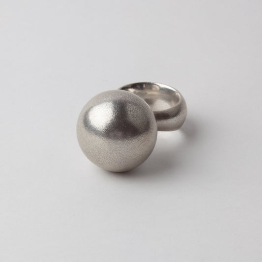 Silver ball ring