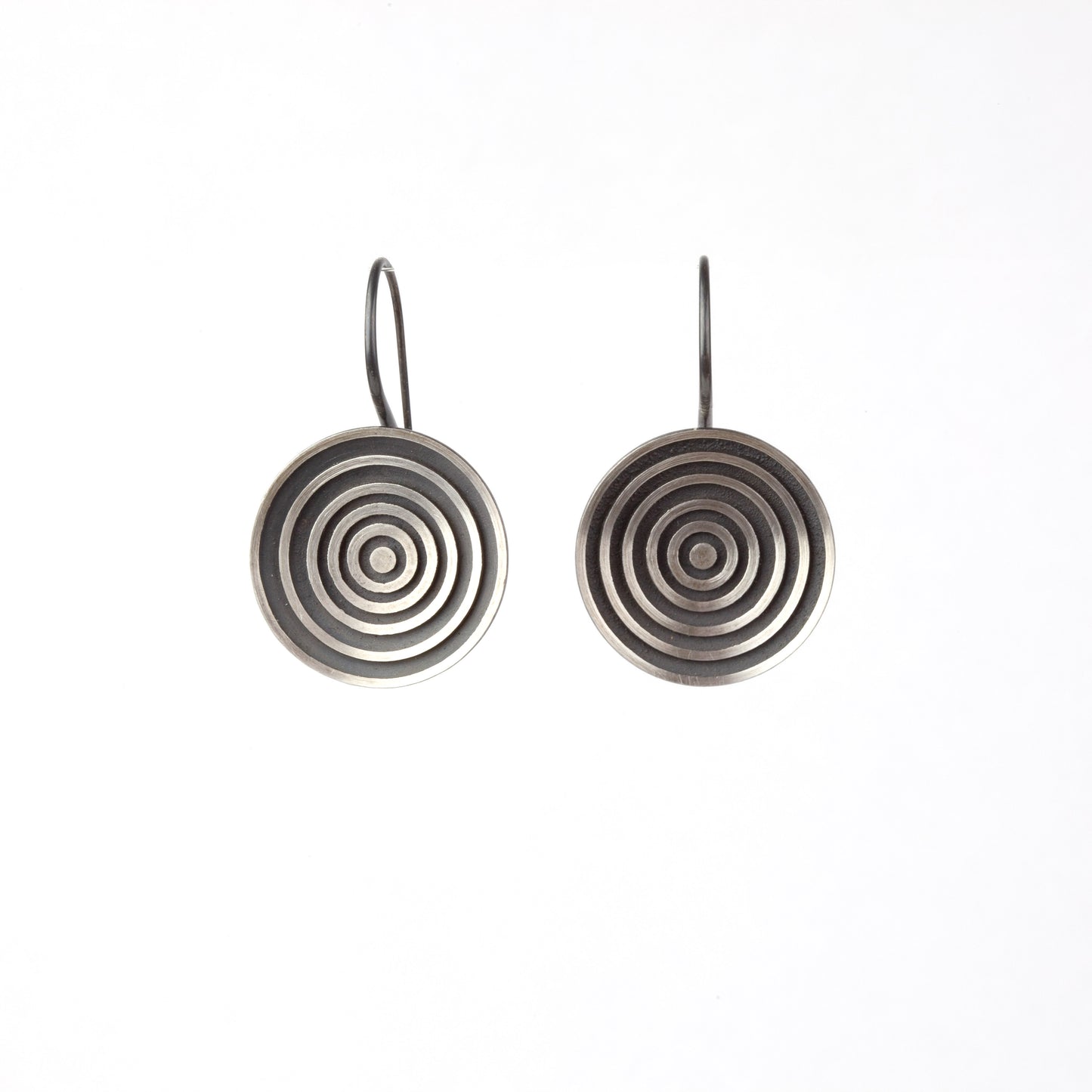 Black and silver earrings