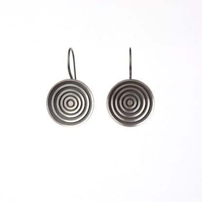 Black and silver earrings
