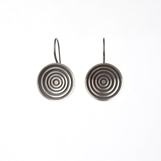 Black and silver earrings