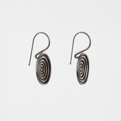 Black and silver earrings