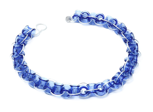 'Short Vertebrae' necklace - blue