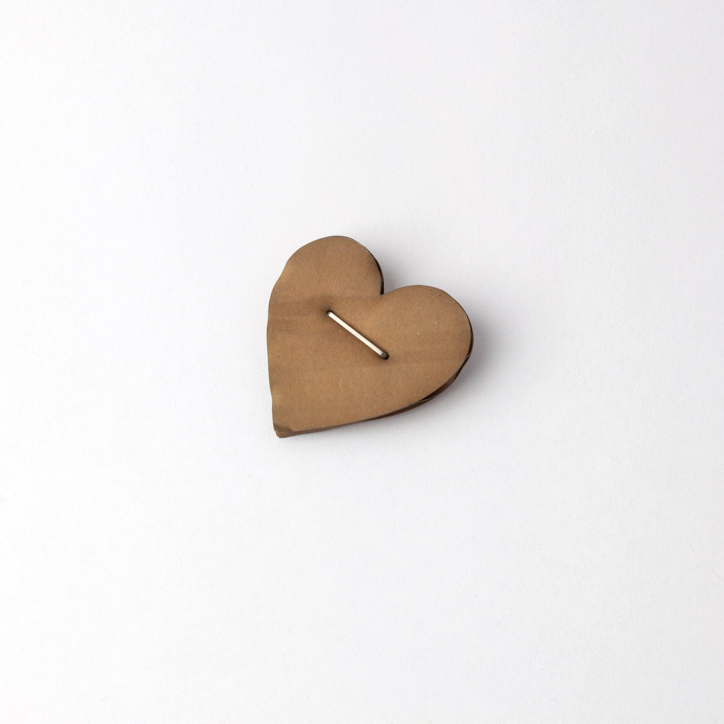'Cardboard Heart' brooch