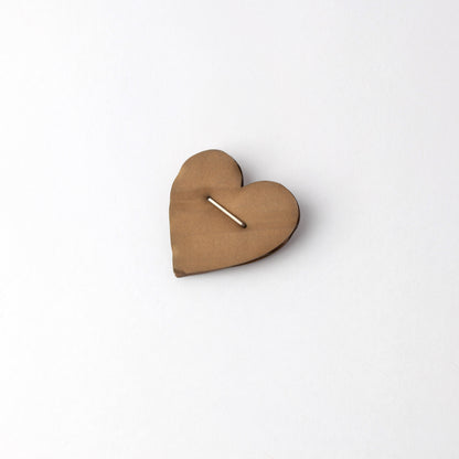 'Cardboard Heart' brooch