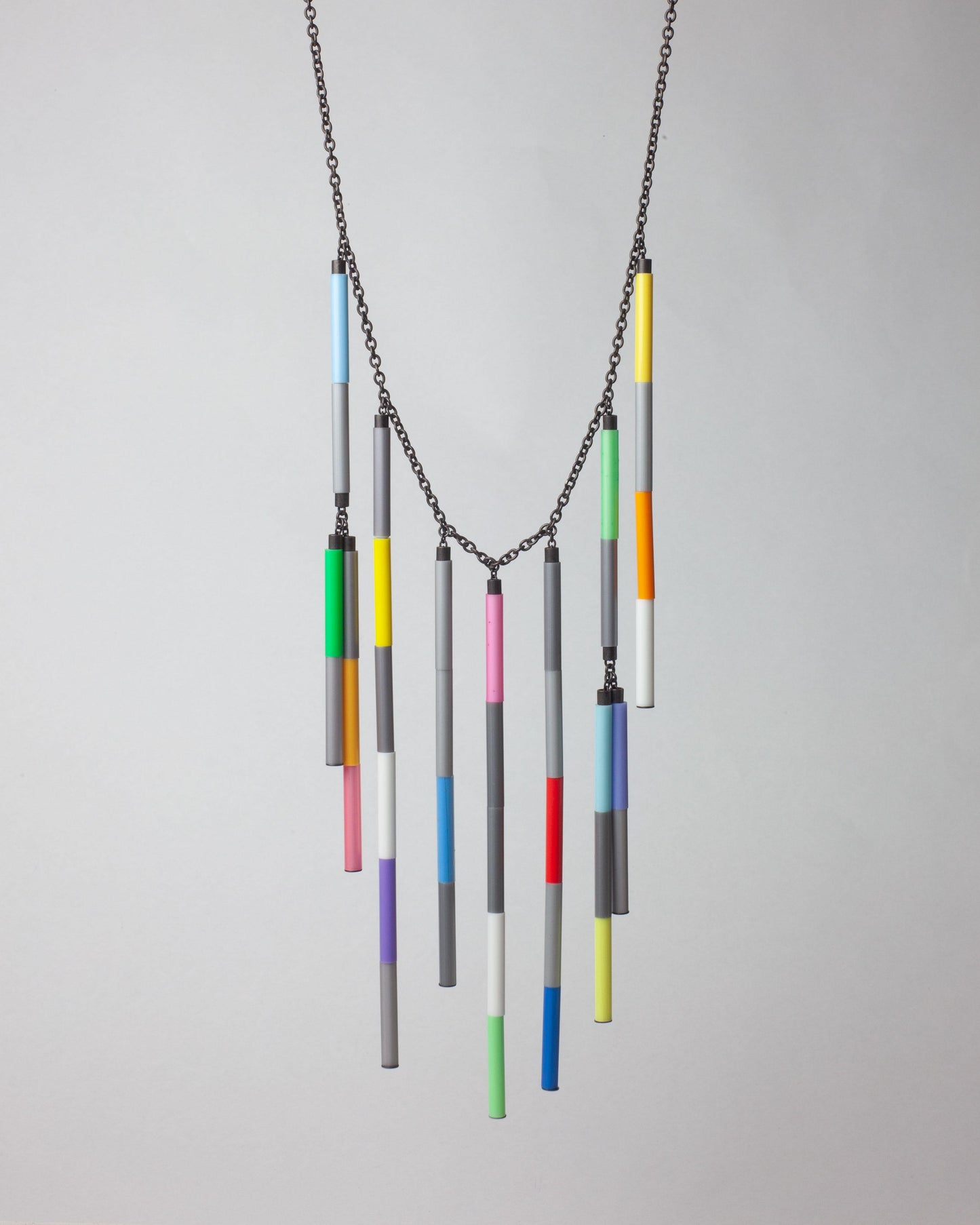 'Urban birds have wild rhythms' necklace