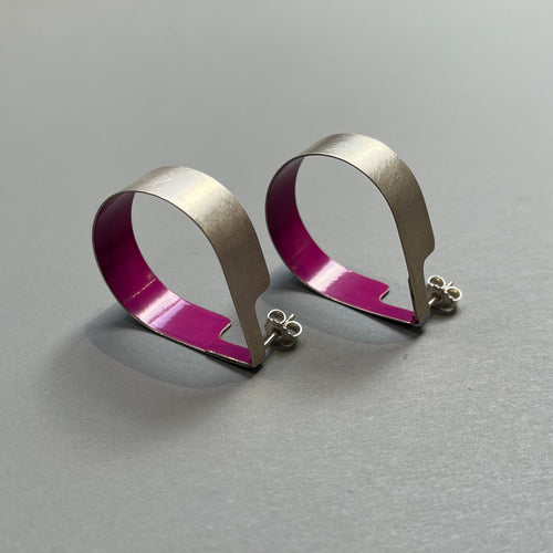 Drop earrings - pink