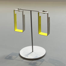 Rectangle earrings - yellow