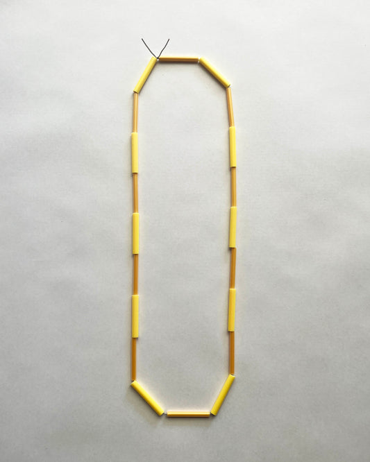 'Straws' necklace - yellow/yellow