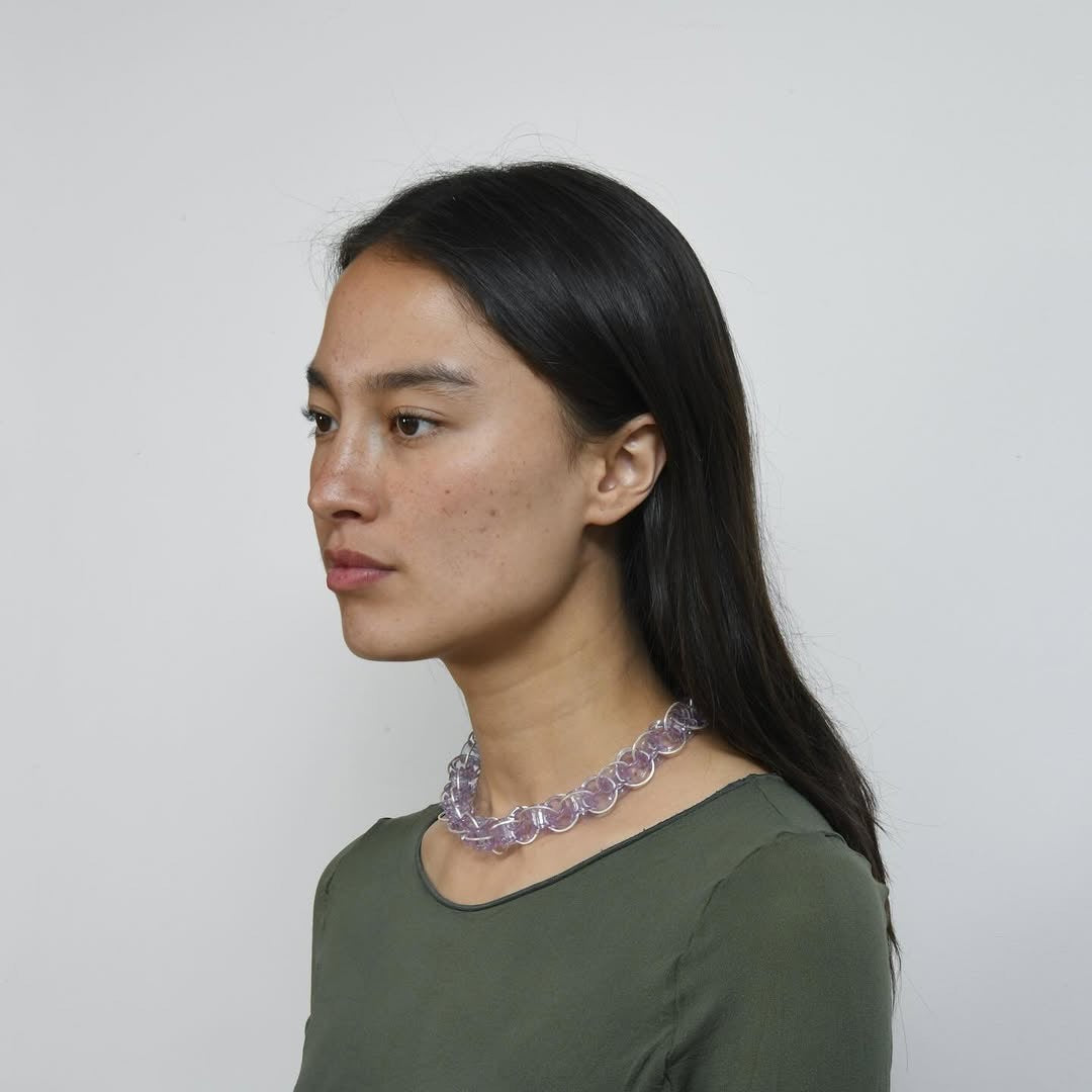 'Short Vertebrae' necklace - purple