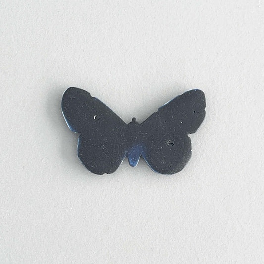 'Collecting Butterflies' brooch blue/black