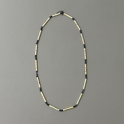 'Colours' necklace (cream & black)
