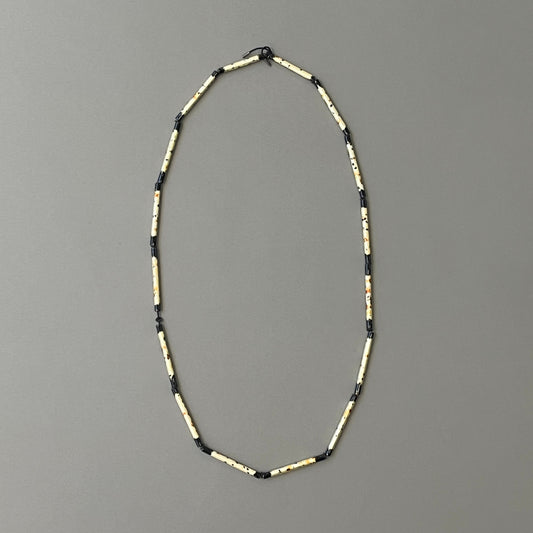 'Colours' necklace (cream & black)