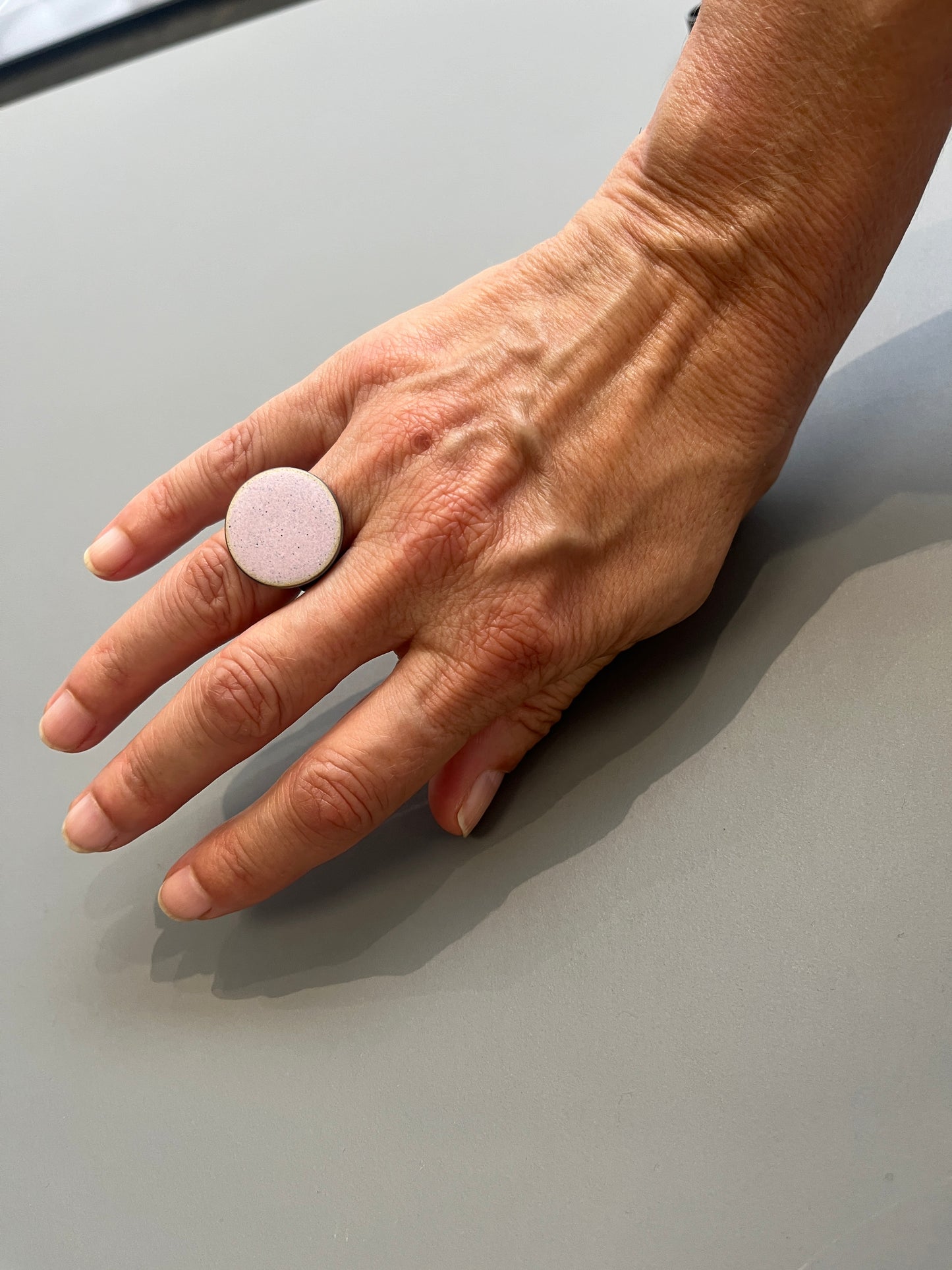 Enamel ring (pink, small)