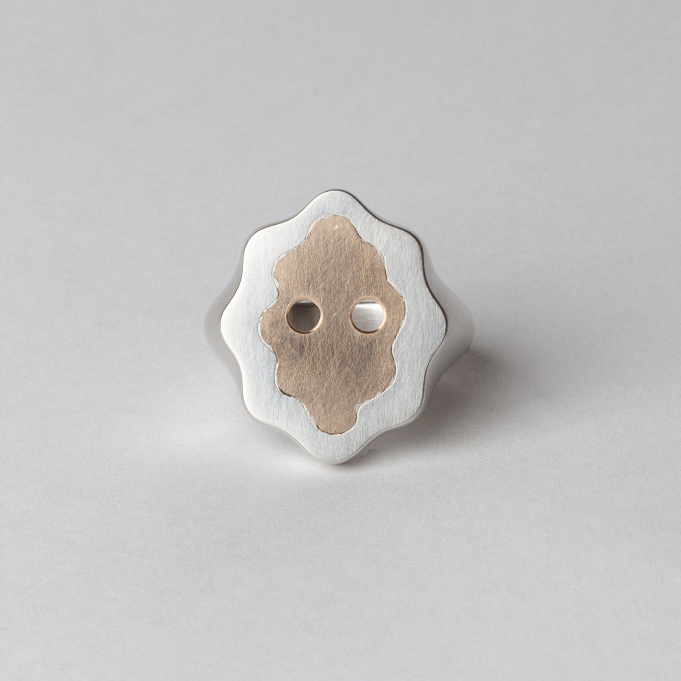 silver and old ring  grey background