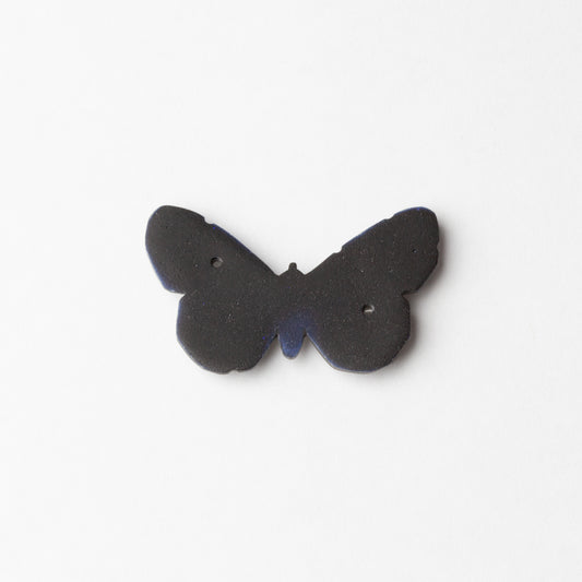 'Collecting Butterflies' brooch blue/black