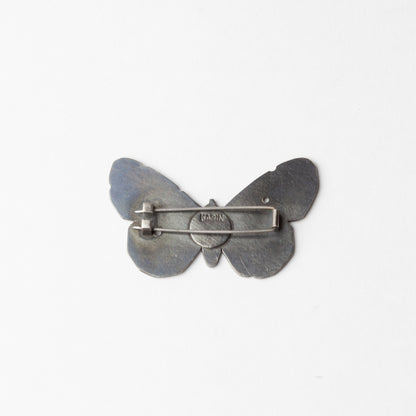 'Collecting Butterflies' brooch blue/black