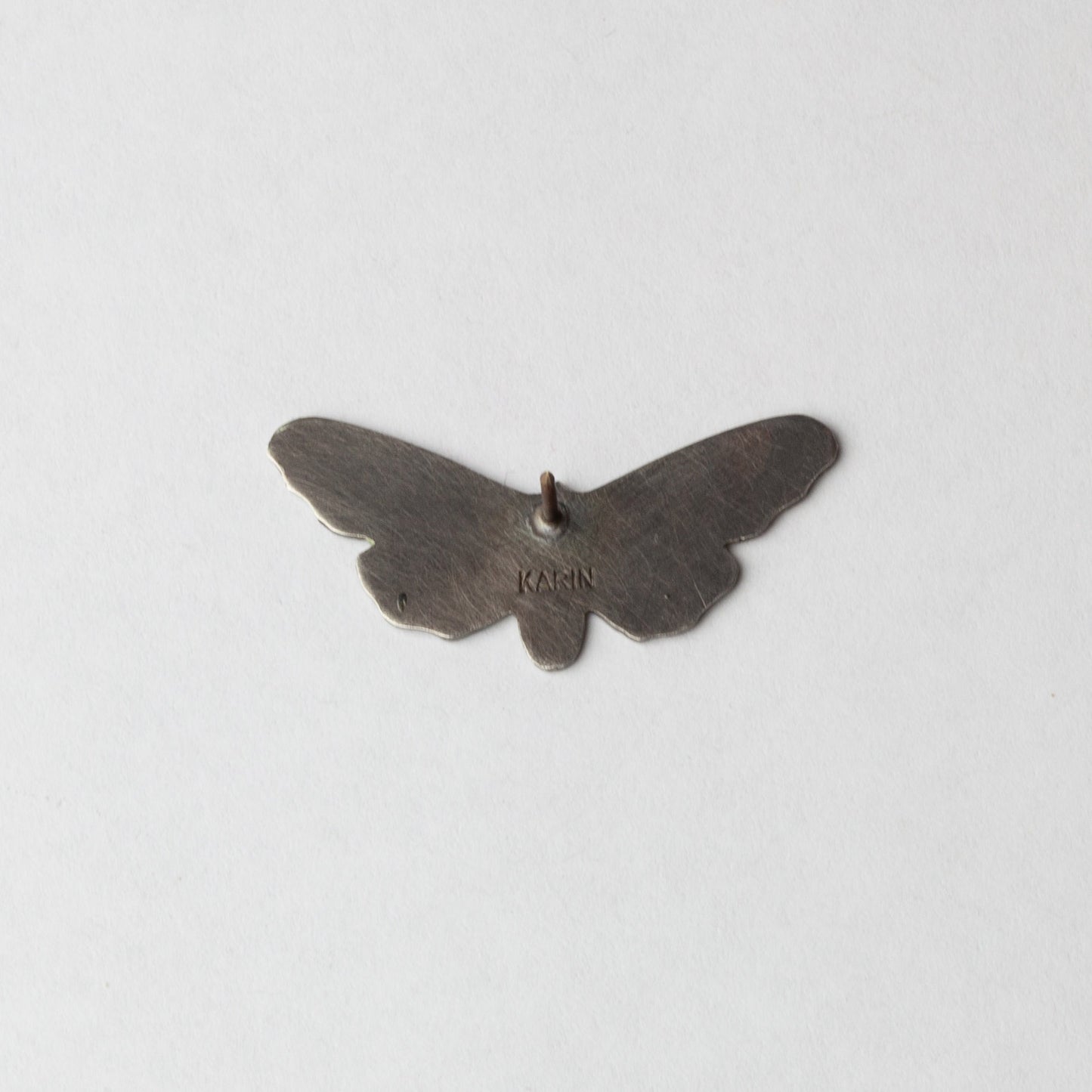 'Collecting Butterflies' pin (speckled blue)