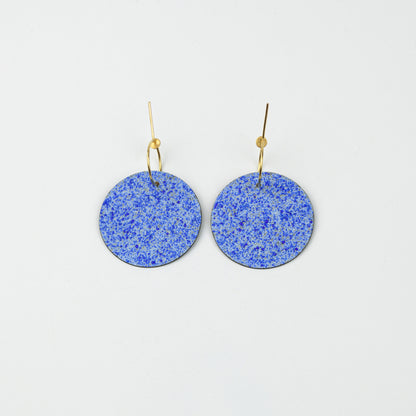 Enamel earrings (blue)