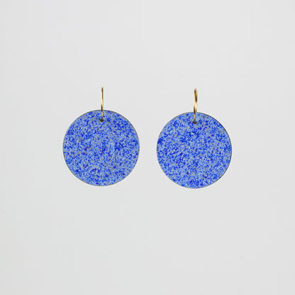 Enamel earrings (blue)