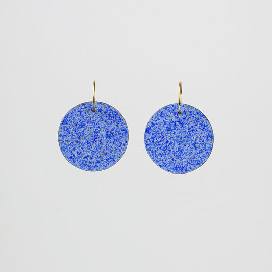Enamel earrings (blue)