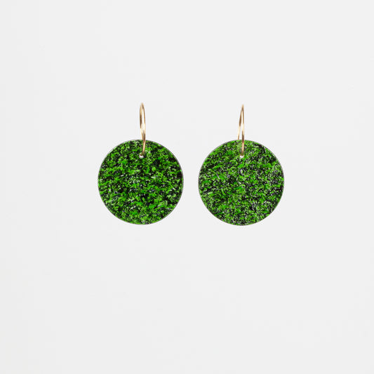 Enamel earrings (green)