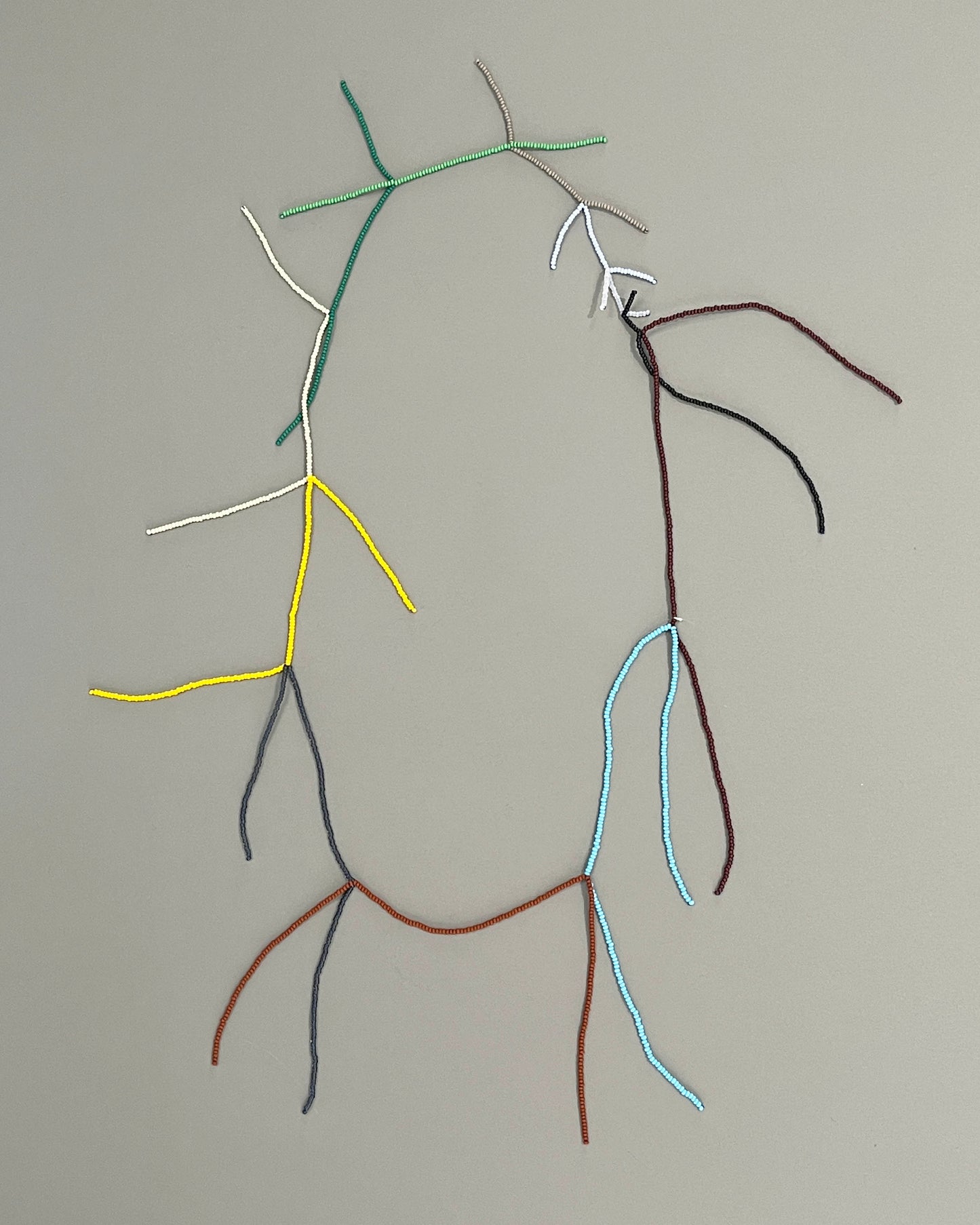 'Beads for Buildings + Bodies: Instrument no.10 Double (1-12)' necklace
