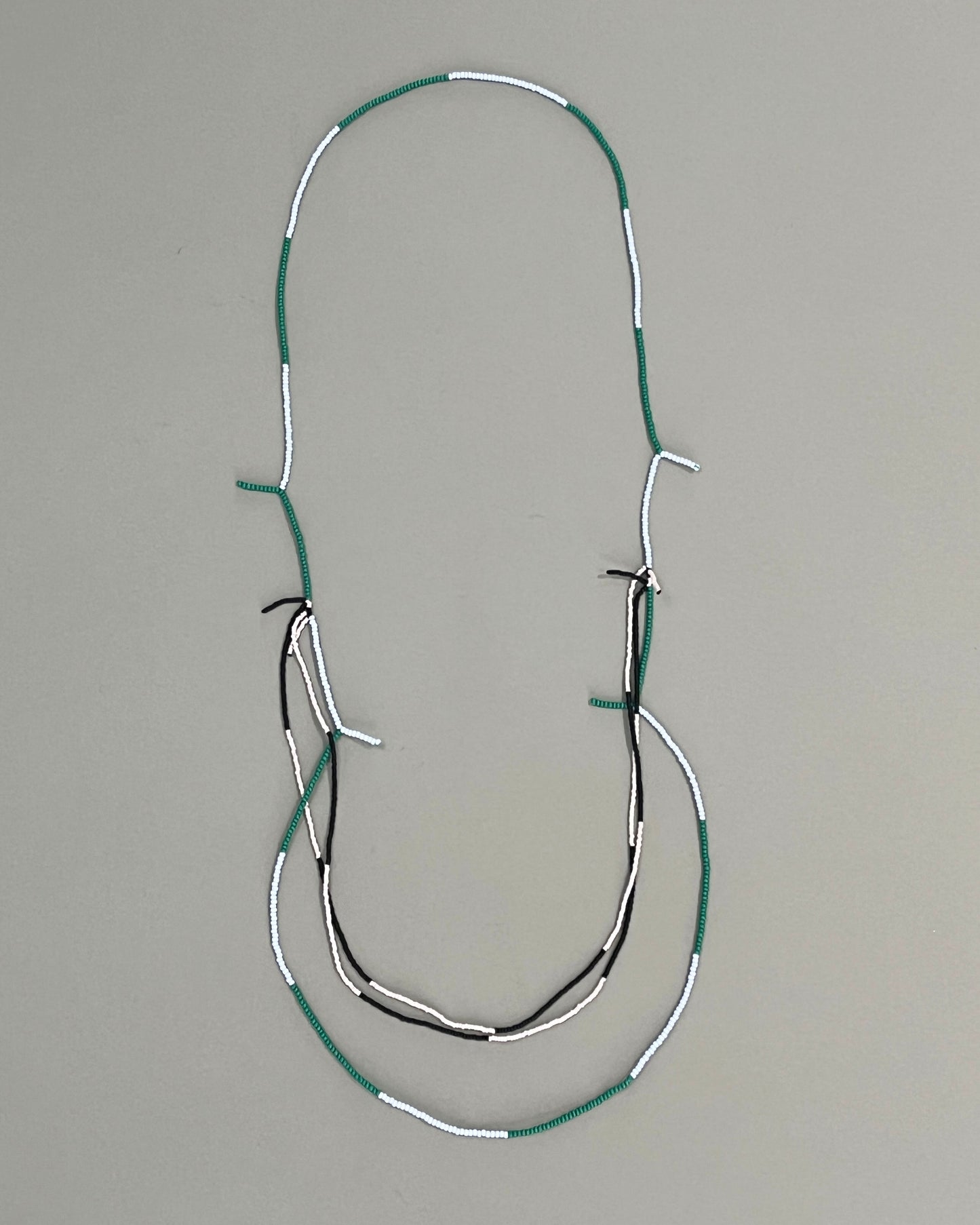 'Beads for Buildings + Bodies: Strip with stripes no.1' necklace