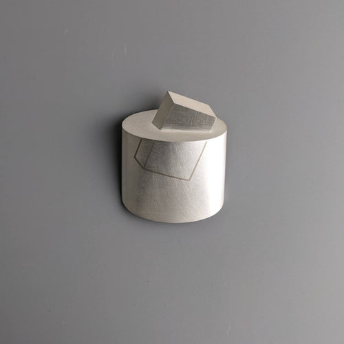 Cylinder + rectangle brooch