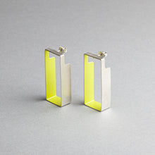 Rectangle earrings - yellow