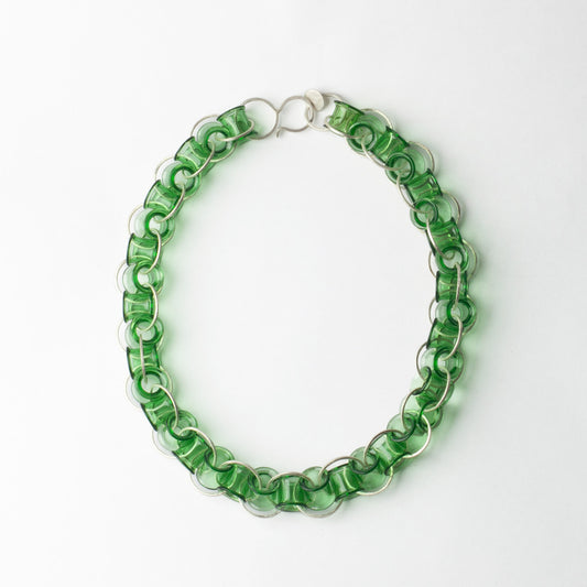 'Short Vertebrae' necklace - green