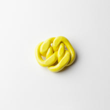 'Porcelain brooch' - yellow