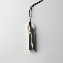 'Porcelain pendant' - black & white