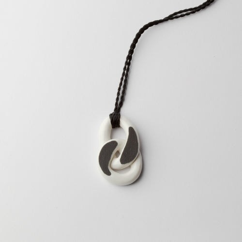 'Porcelain pendant' - black & white