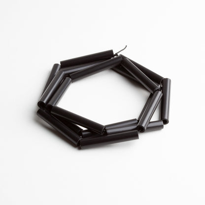 'Straws' necklace - black