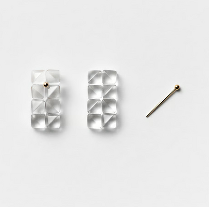 'Blur #2 (short/Type A)' stud earrings