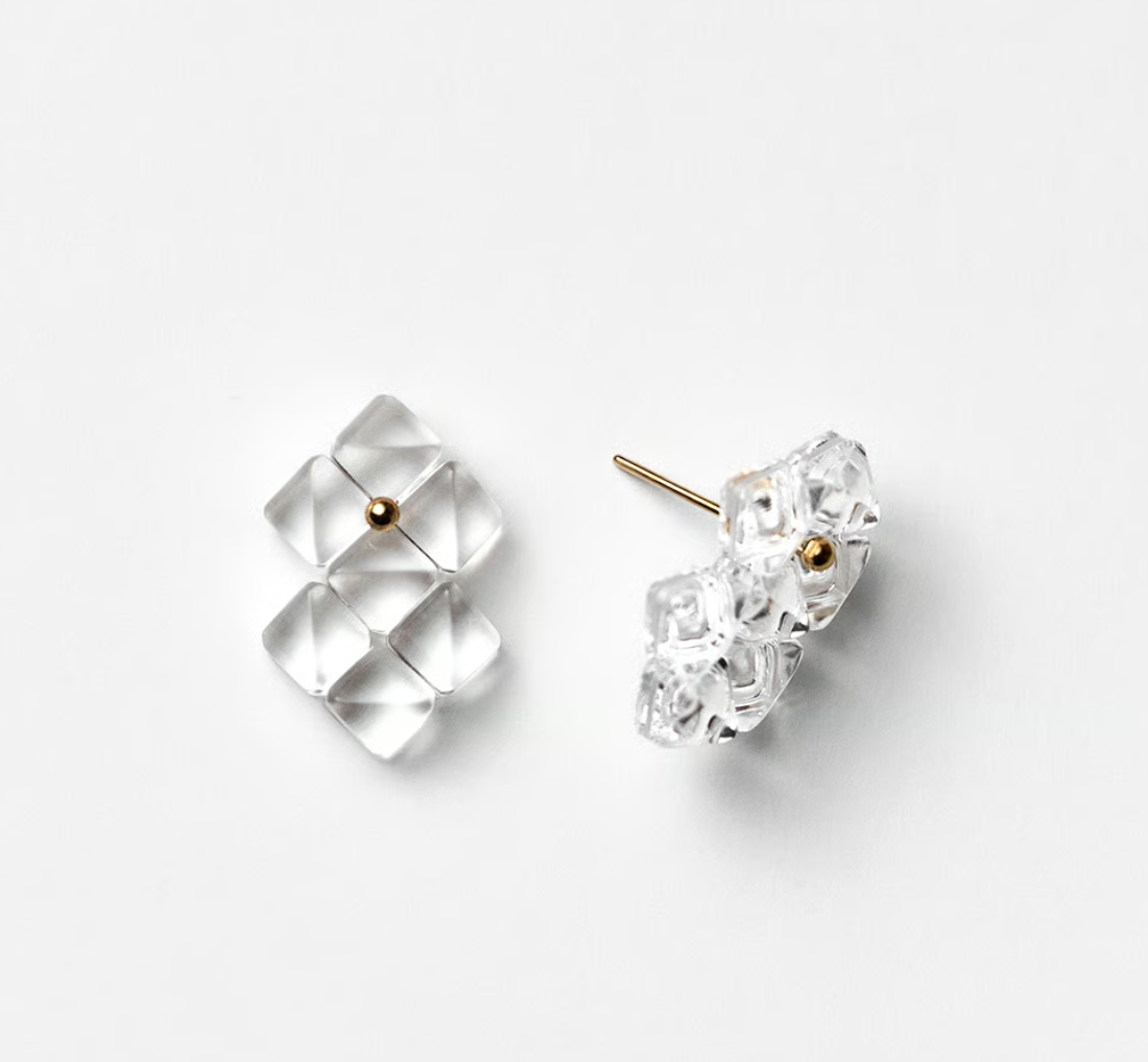 'Blur #3 (short/Type A)' stud earrings