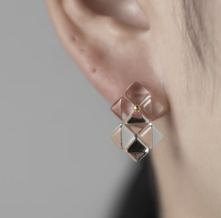 'Blur #3 (short/Type A)' stud earrings