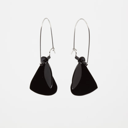 'Leaf' earrings - black