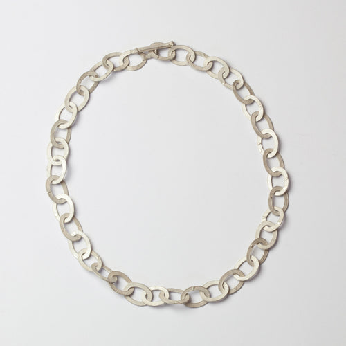 'Chains and Flowers' necklace - silver